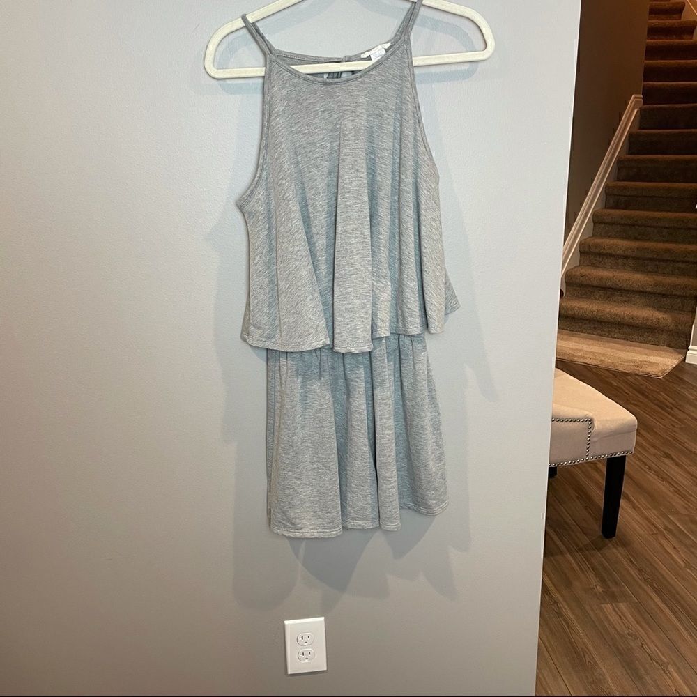 Moon Kiss M Gray Soft Cotton Romper